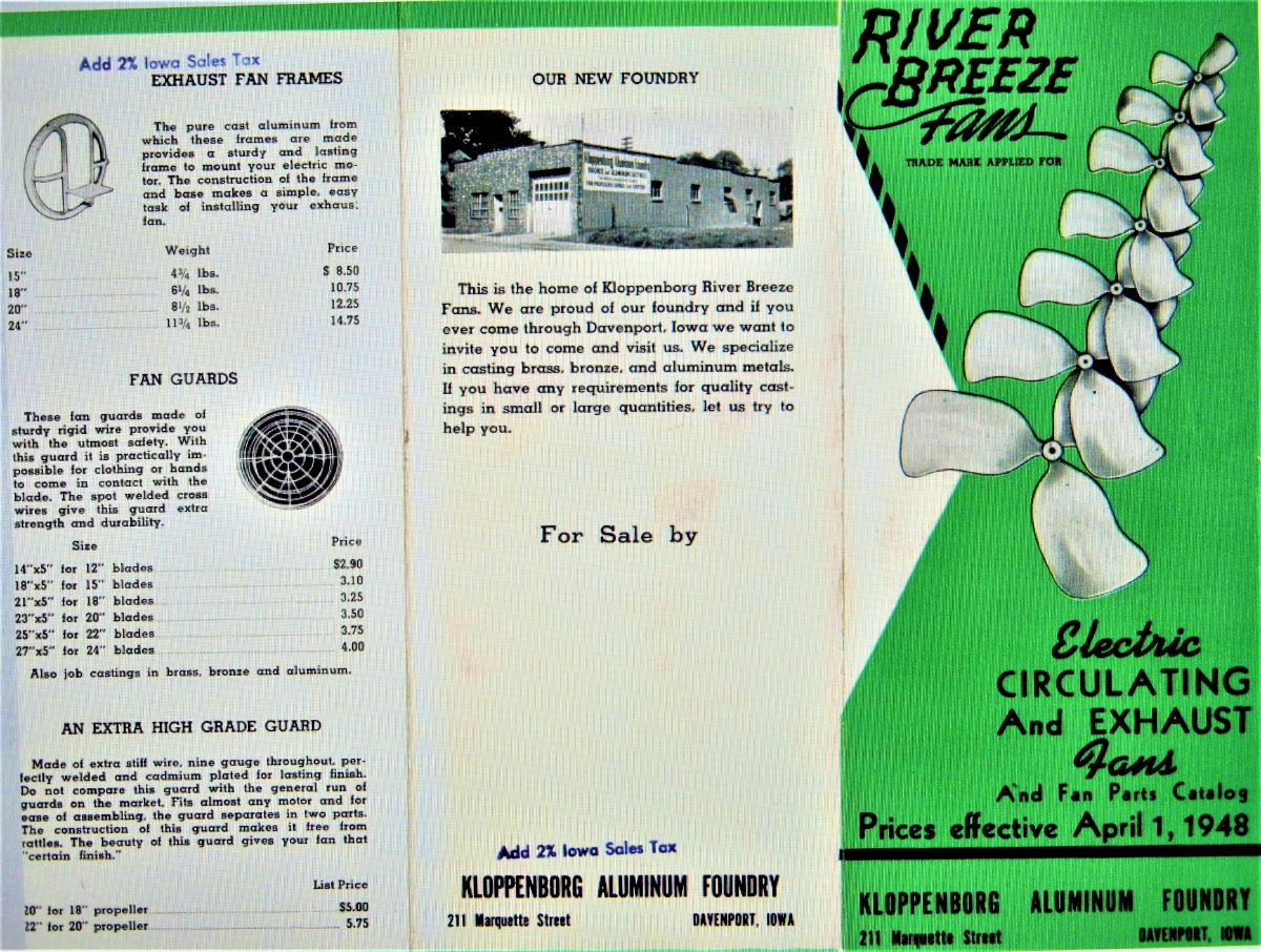 Foundry & Fan Company/River Breeze Fans Pre1950 (Antique